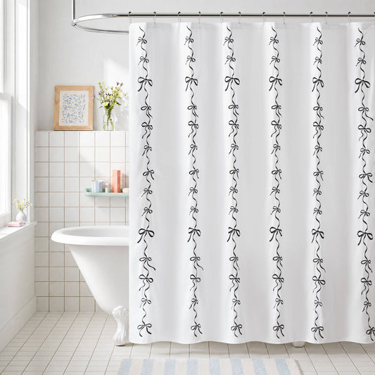 Addison Shower Curtain Set - Black