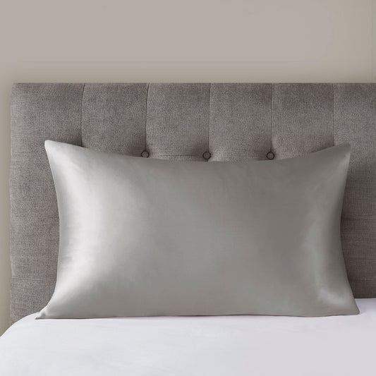 100% Mulberry Silk Pillowcase Single Piece - Grey