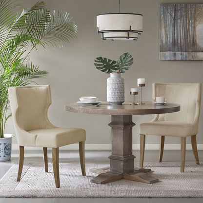 Carson Upholstered Wingback Dining Chair - Cream