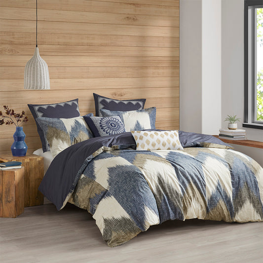 Alpine Cotton Duvet Cover Mini Set - Navy