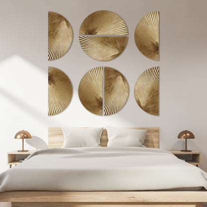Radiant Half-moon 2-Piece Metal Wall Decor Set - Gold
