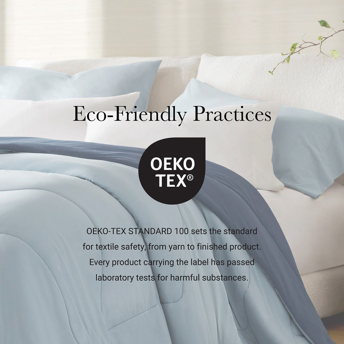 Cooling Reversible Tencel Comforter Blanket - Blue