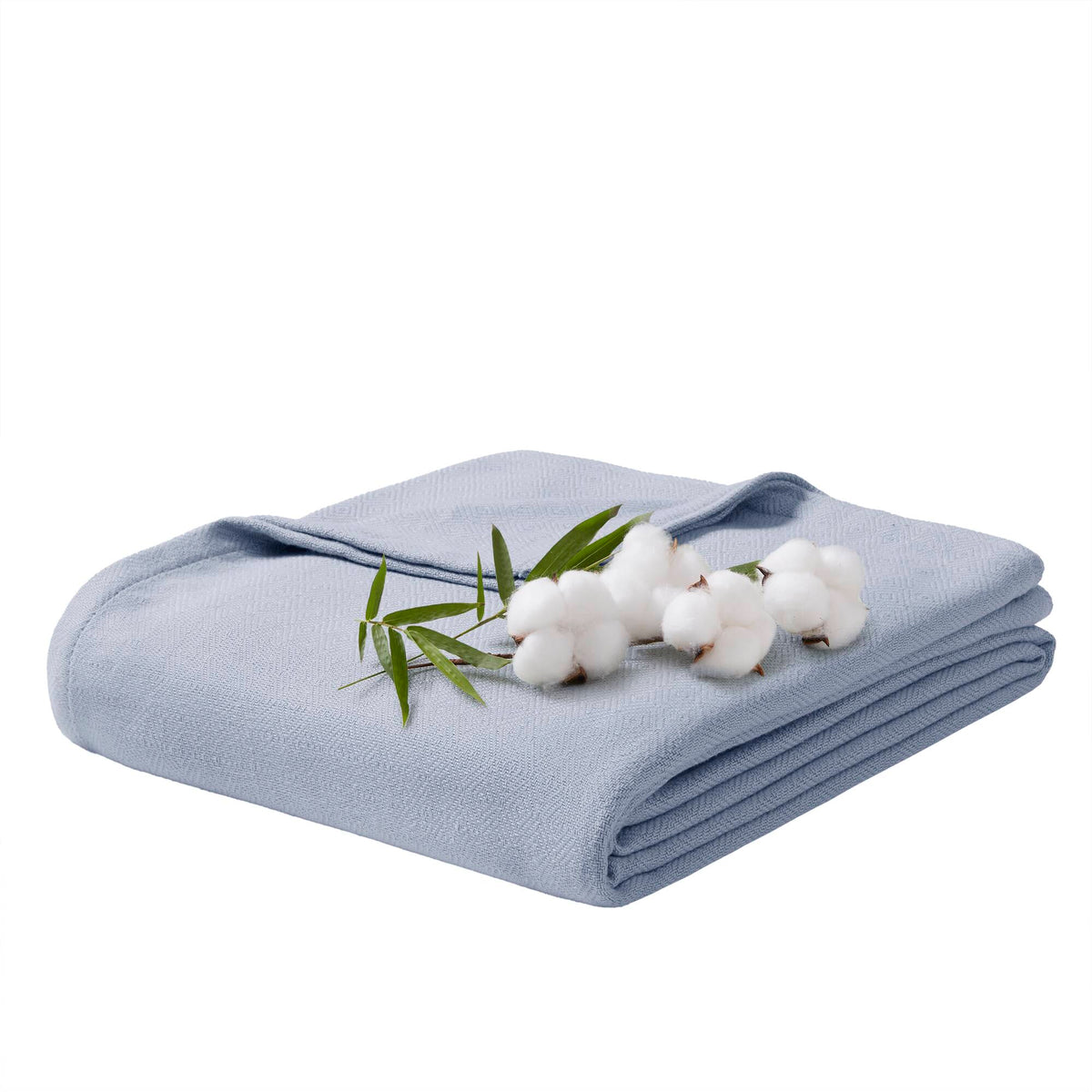Bamboo Cotton Rayon Blanket - Light Blue
