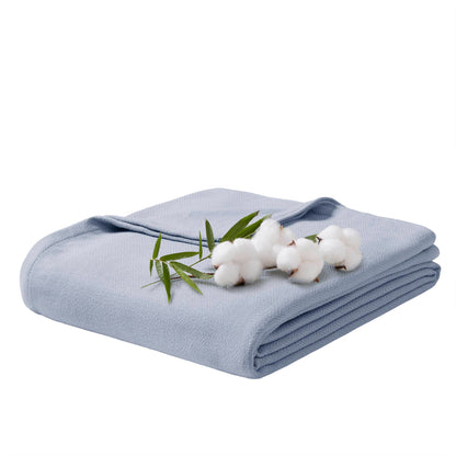 Bamboo Cotton Rayon Blanket - Light Blue