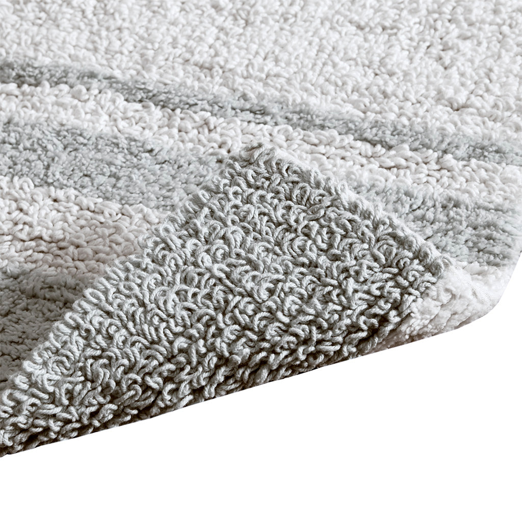 Spa Cotton Reversible Bath Rug - Grey