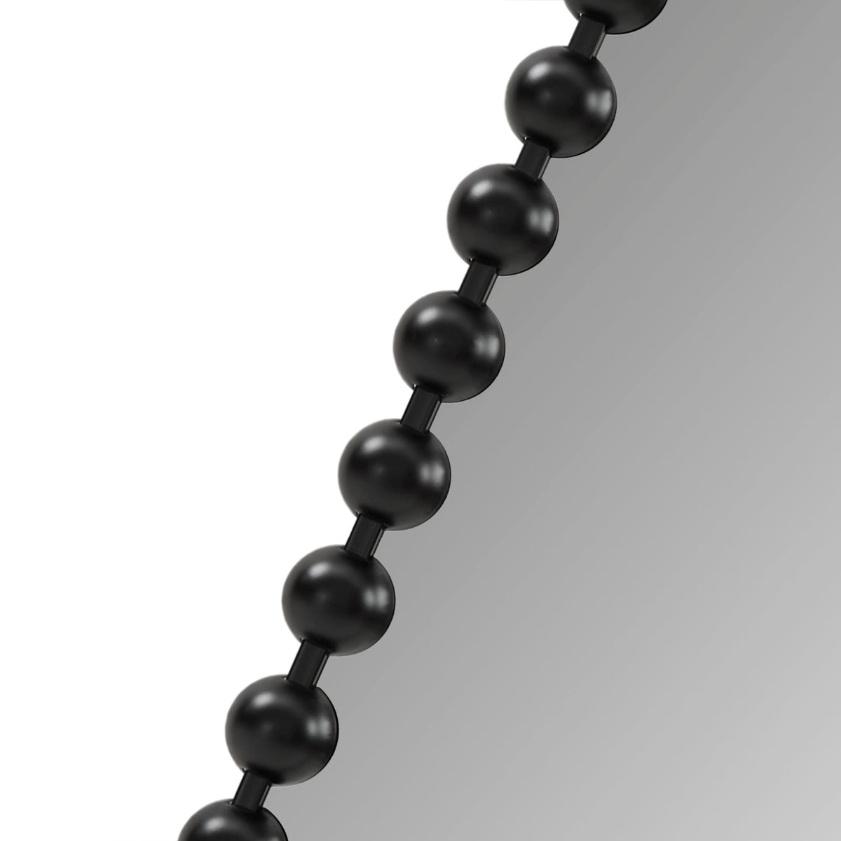 Marlowe 18X36 Oval Beaded Wall Mirror - Black