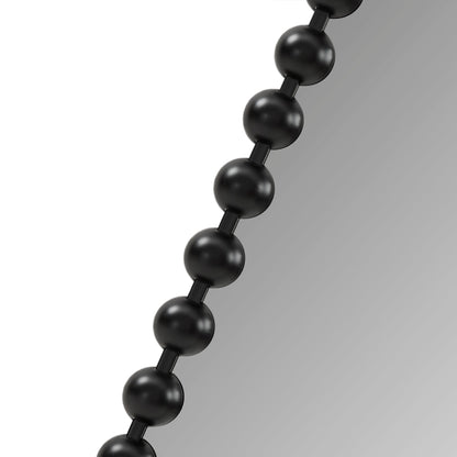 Marlowe 18X36 Oval Beaded Wall Mirror - Black