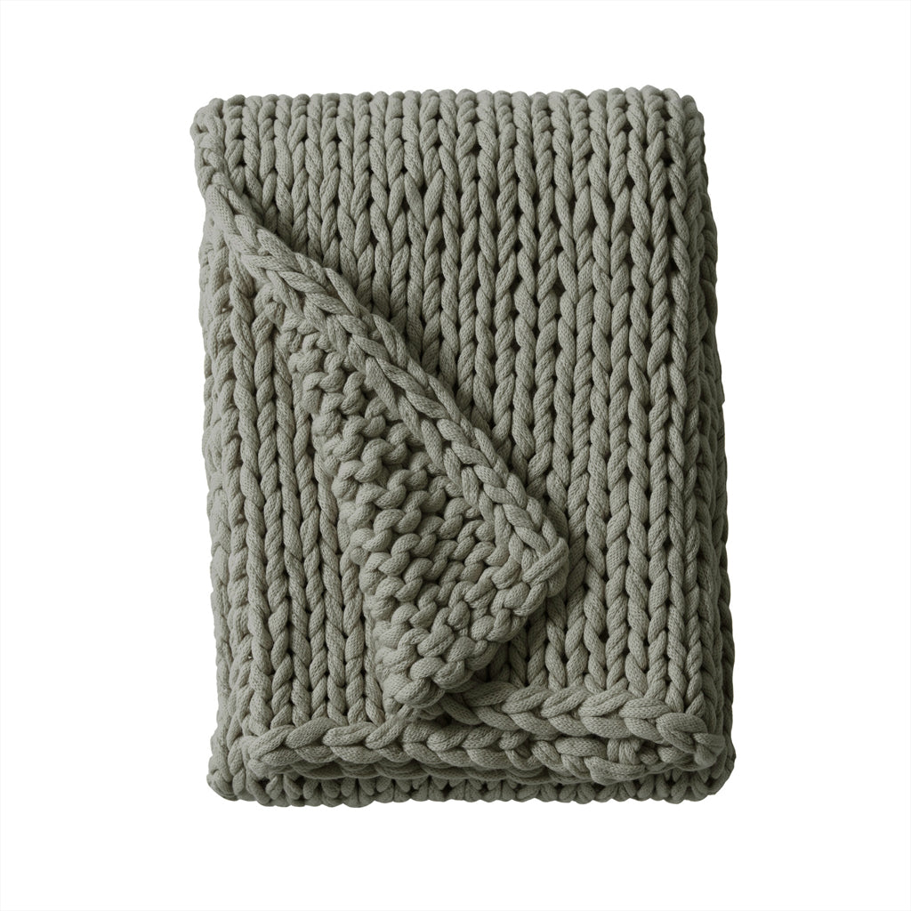Chunky Double Knit Handmade Throw Blanket - Charcoal