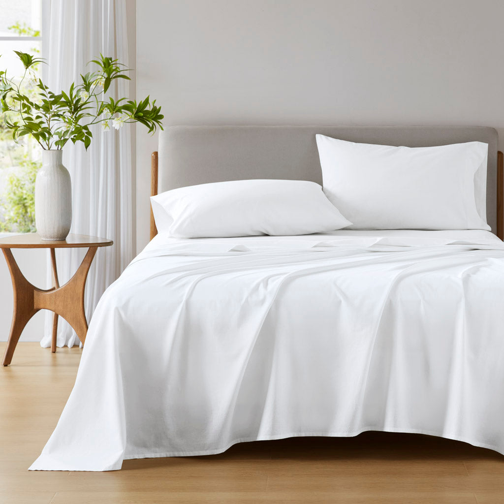 Cotton 144TC 100% Cotton Solid Sheet Set - White