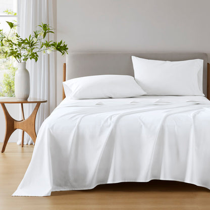 Cotton 144TC 100% Cotton Solid Sheet Set - White