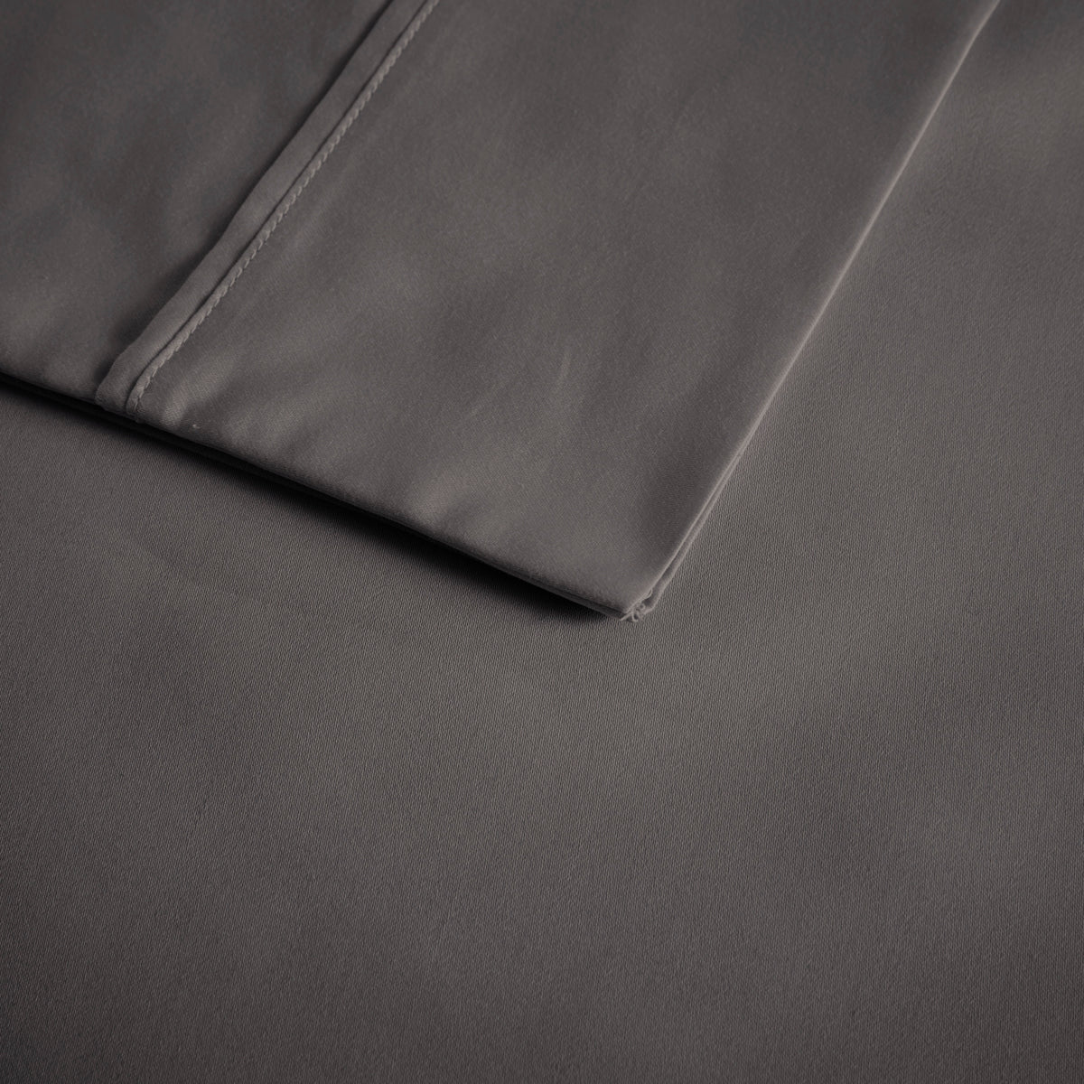 600 Thread Count Cooling Cotton Blend 4 PC Sheet Set - Charcoal