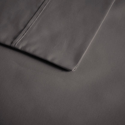 600 Thread Count Cooling Cotton Blend 4 PC Sheet Set - Charcoal