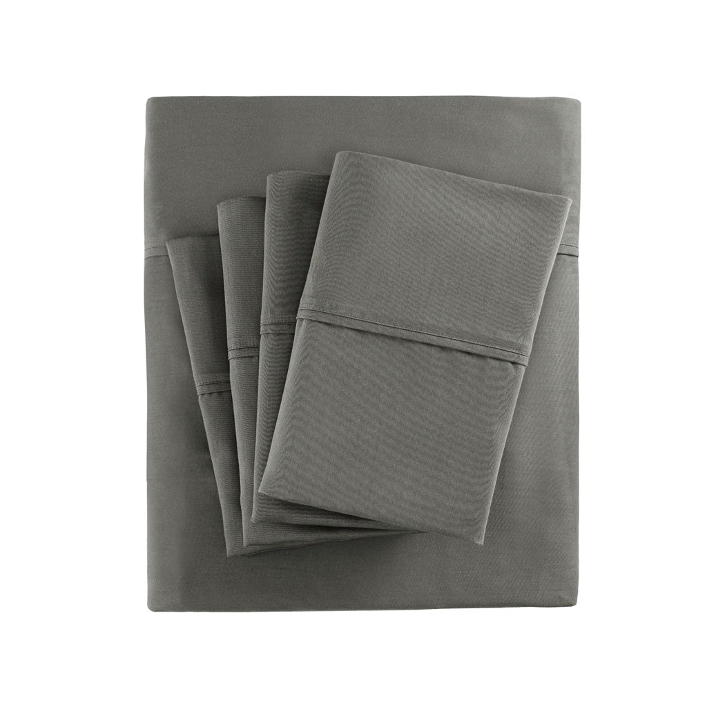 800 Thread Count Cotton Blend Sateen Sheet Set - Charcoal