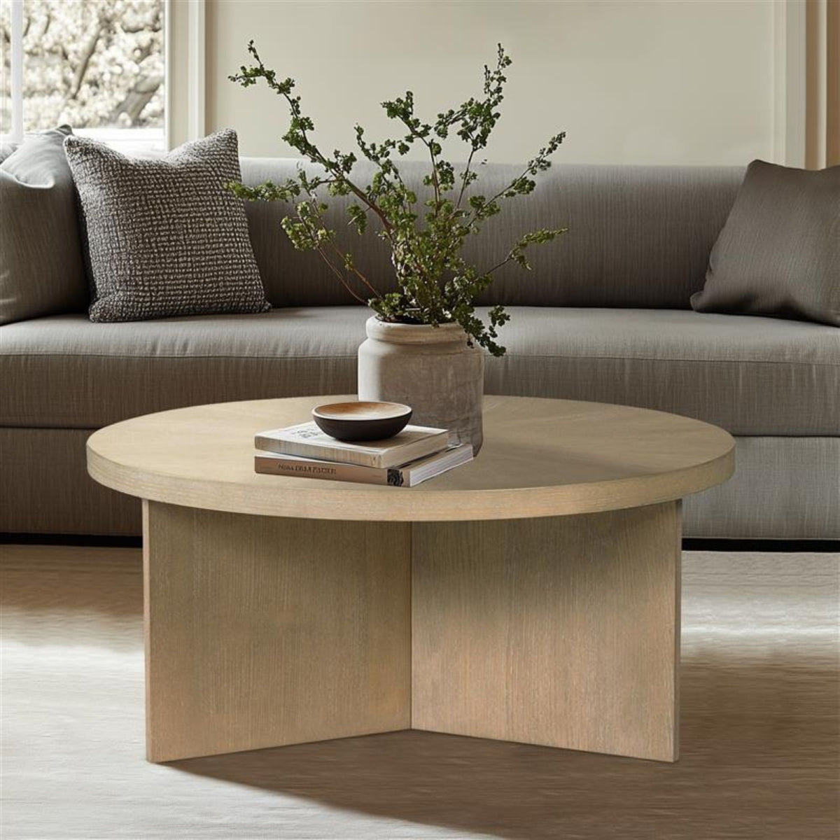 Sadie Round Coffee table - Reclaimed Greige
