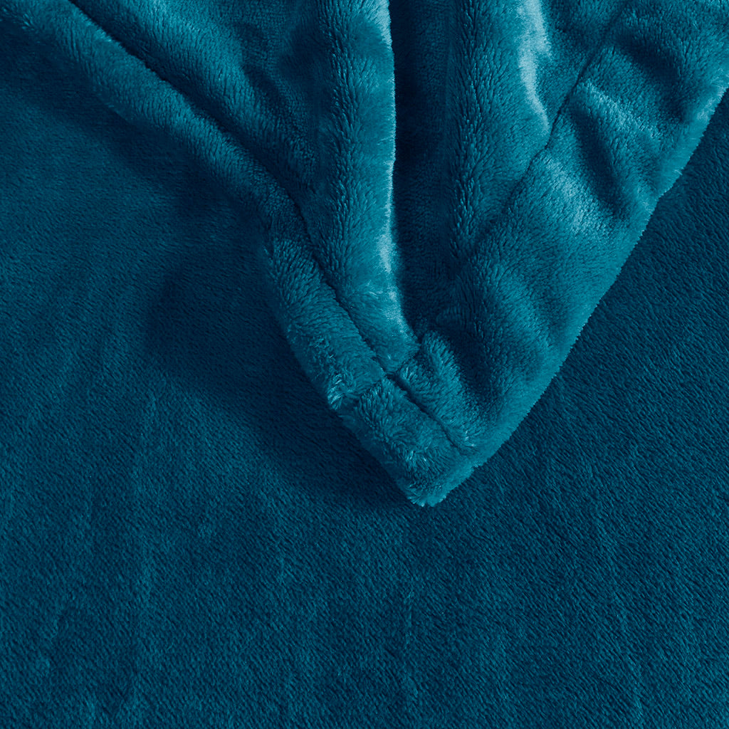 Plush Heated Blanket - Teal