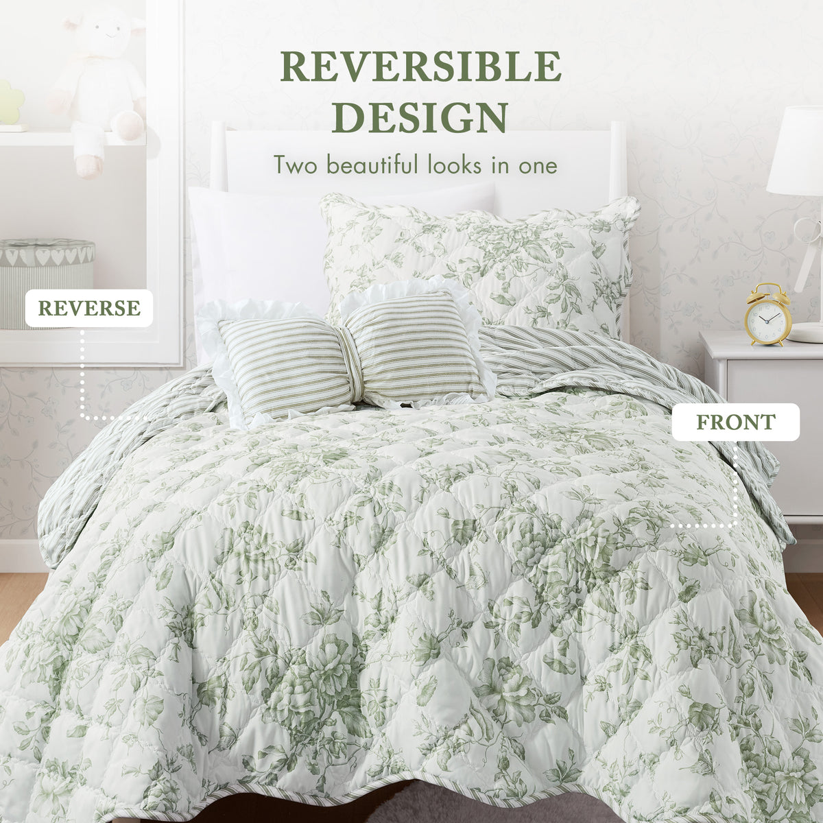 Adele Quilt Set - Green