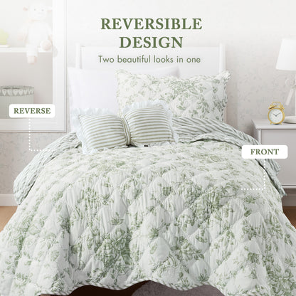 Adele Quilt Set - Green