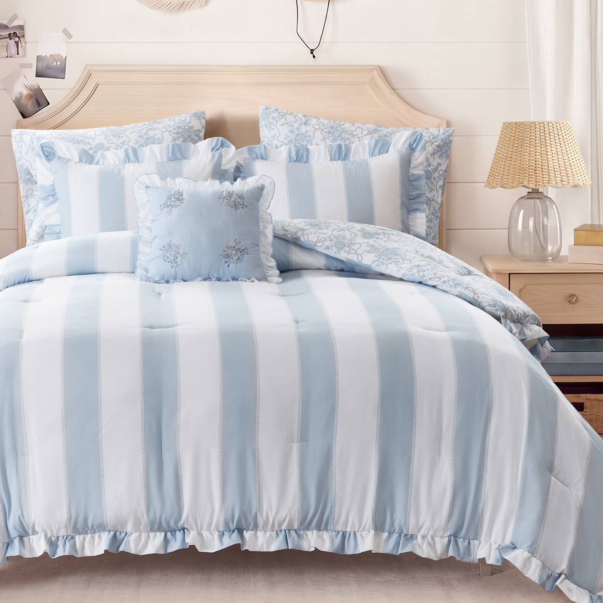 Lara Comforter Set - Blue