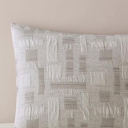 Cairo 3 Piece Cotton Jacquard Duvet Set - Ivory