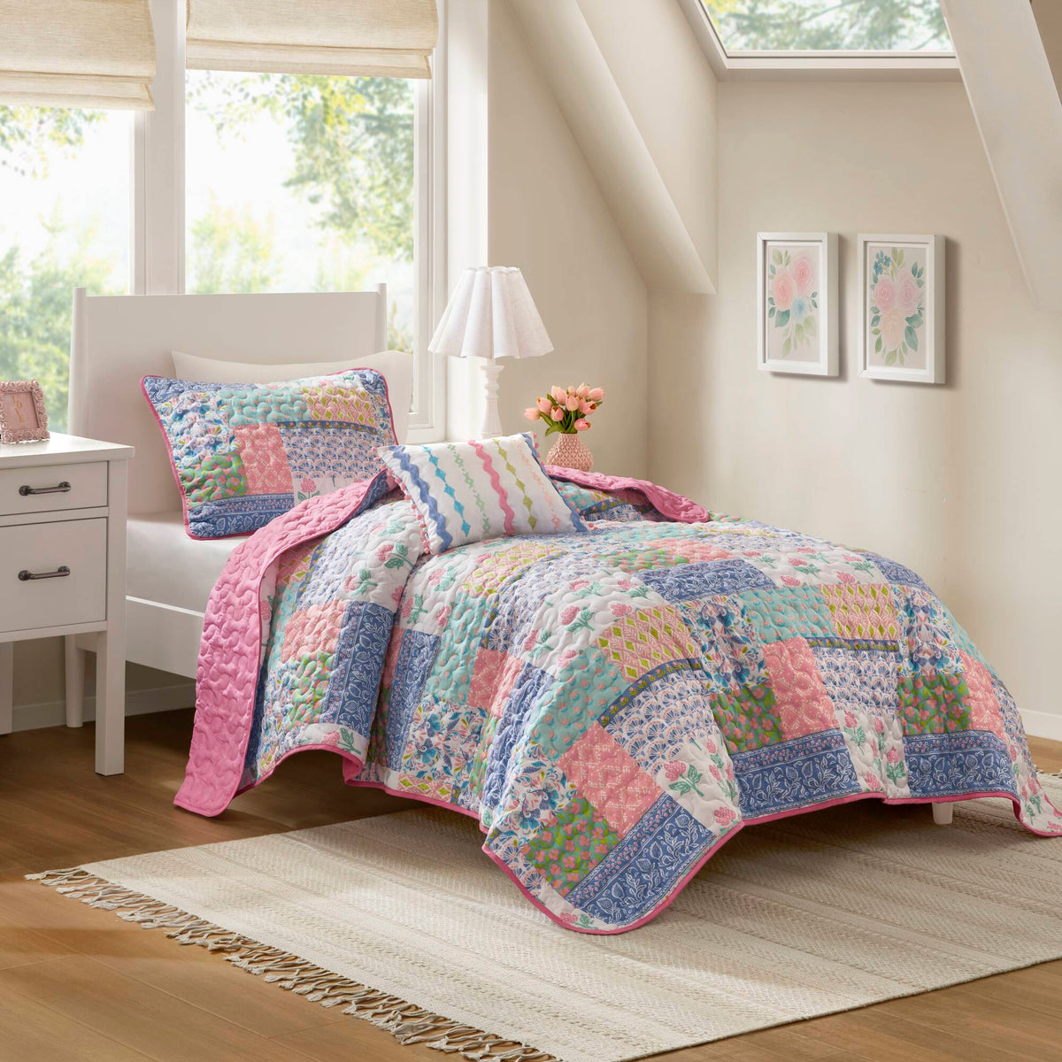 Nellie Quilt Set - Pink