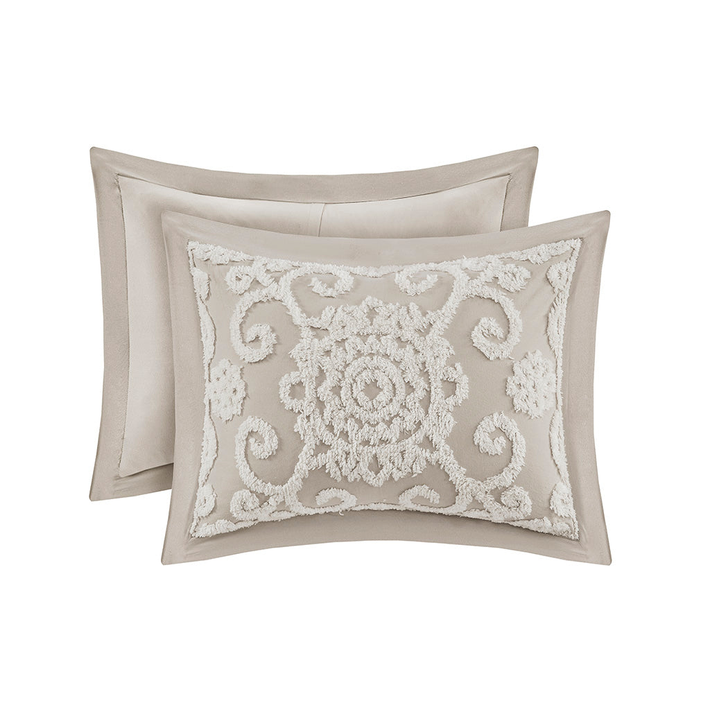 Suzanna Cotton Comforter Mini set - Taupe