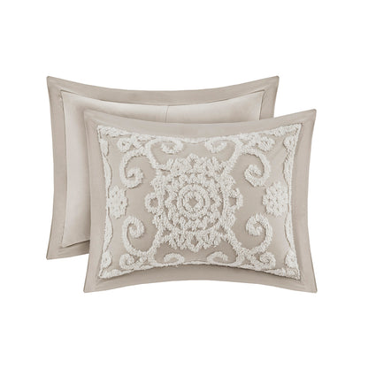Suzanna Cotton Comforter Mini set - Taupe