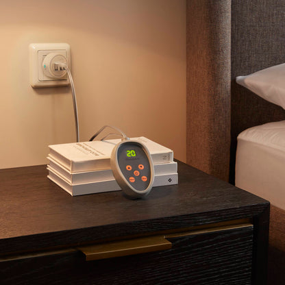 Cotton Deep Pocket Heated Mattress Pad-20 Heat Settings - White