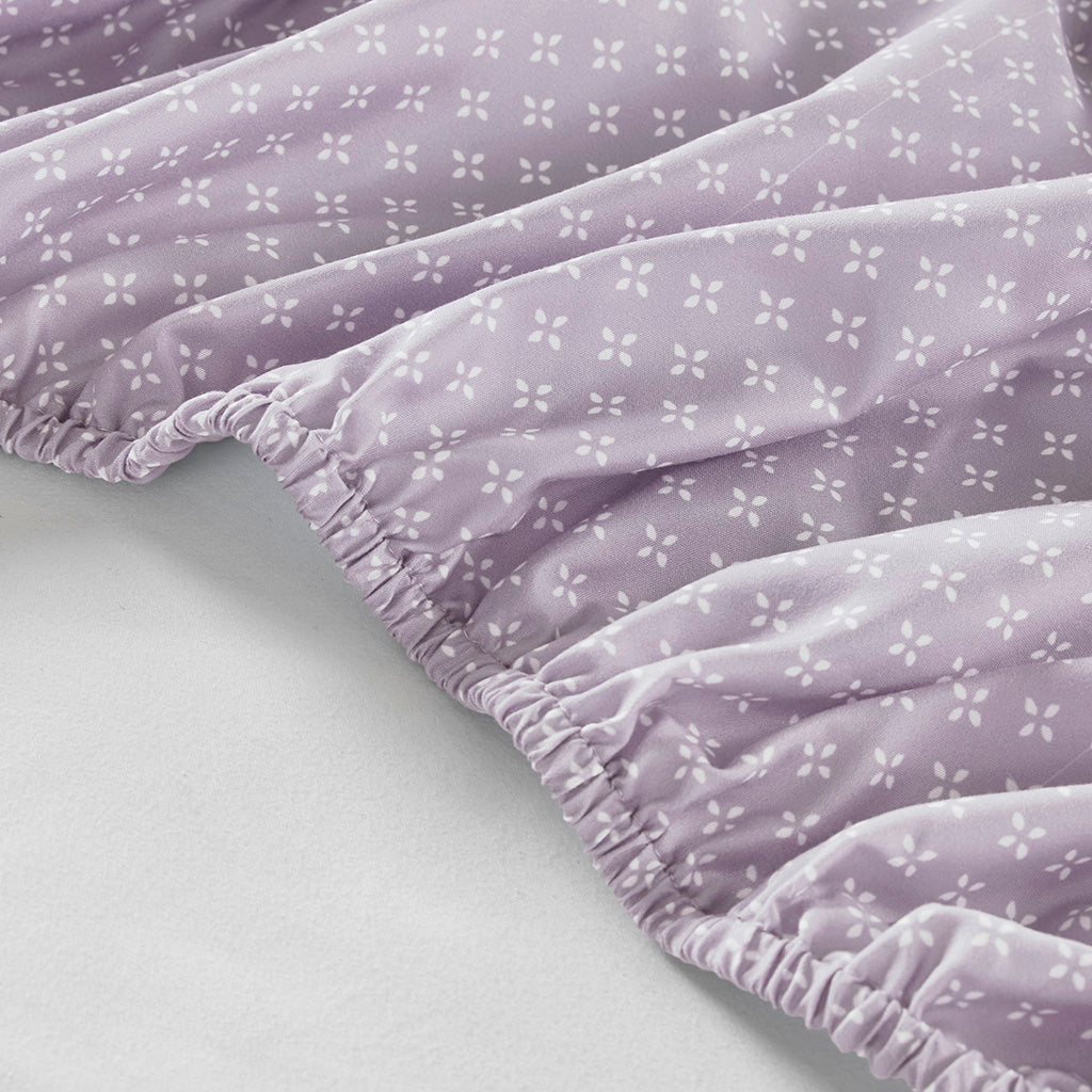 Luna Floral Comforter Set with Bed Sheets - Taupe