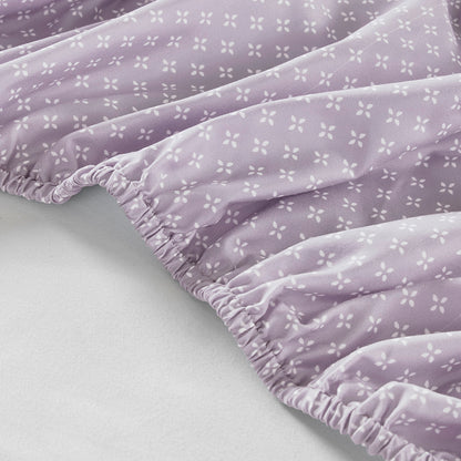 Luna Floral Comforter Set with Bed Sheets - Taupe