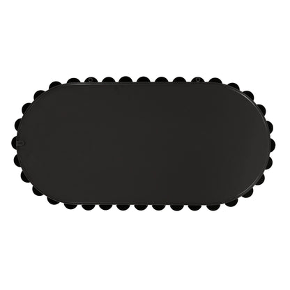Marlowe 18X36 Oval Beaded Wall Mirror - Black