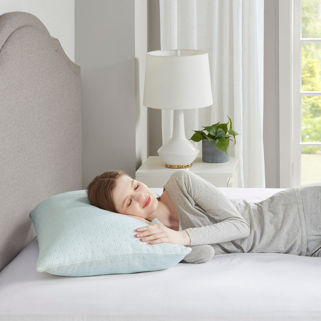 Rayon from Bamboo Shredded Memory Foam Pillow - Ivory