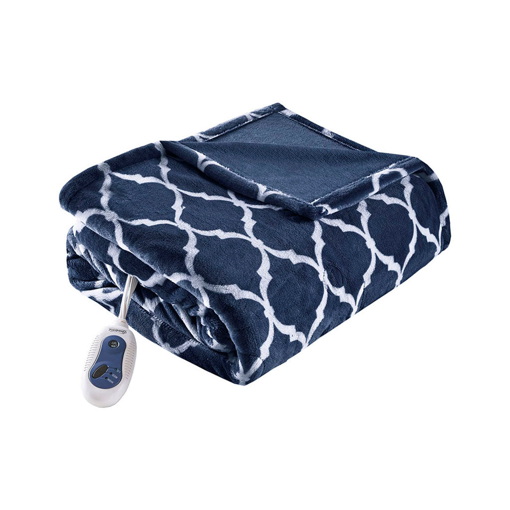 Heated Ogee Throw - Indigo