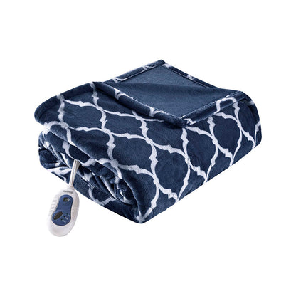 Heated Ogee Throw - Indigo