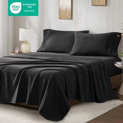 Micro Fleece Sheet Set - Black