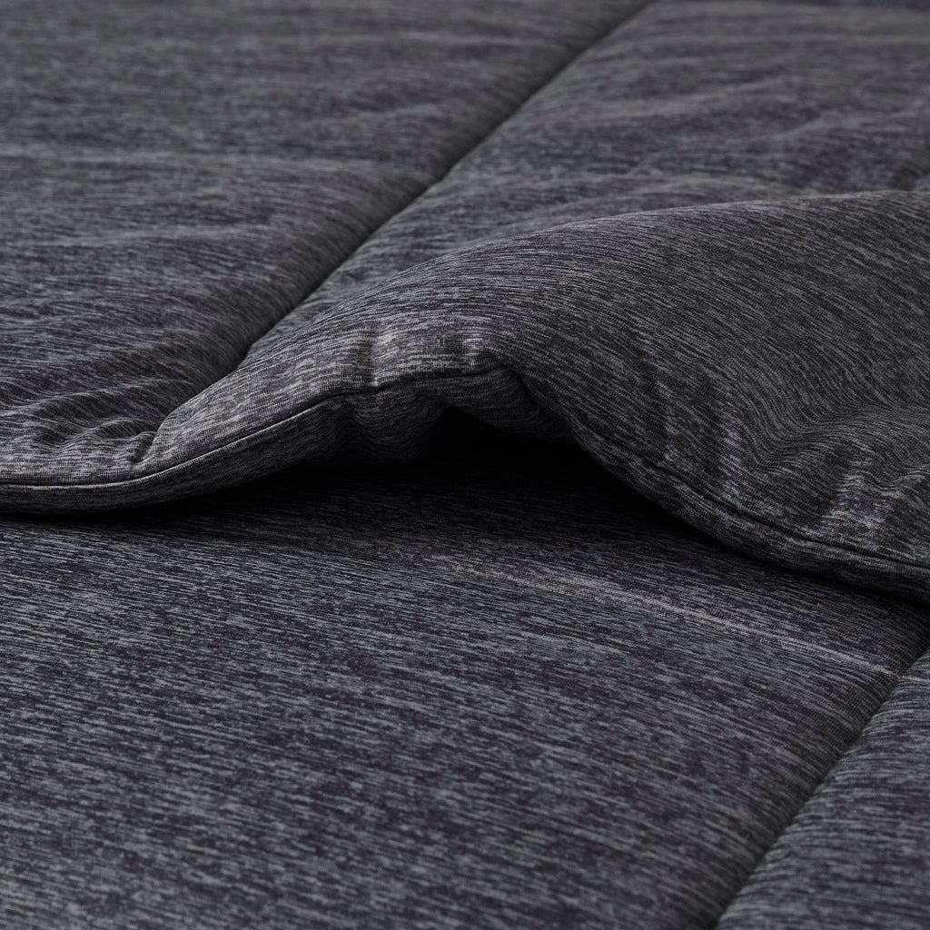 Comfort Cool Jersey Knit Oversized Down Alternative Comforter - Black