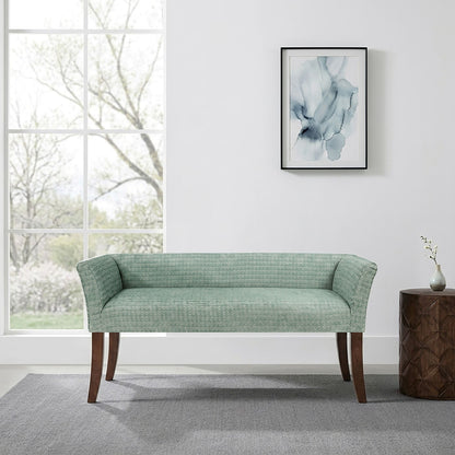 Welburn Upholstered Bench - Dusty Aqua