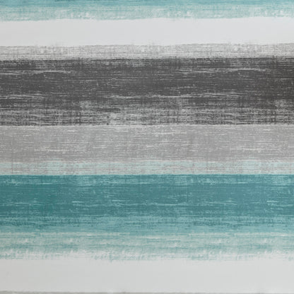 Saben Stripe Print Shower Curtain - Aqua/Grey