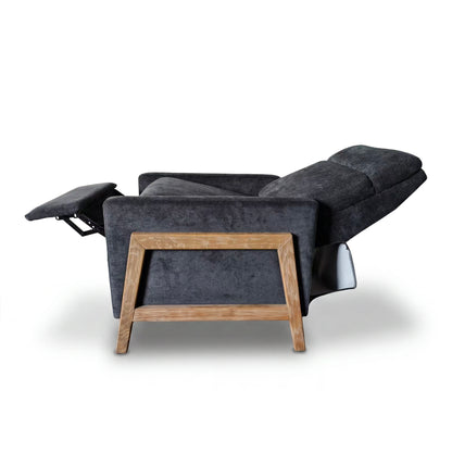 Luna Recliner With Wood Frame - Grey