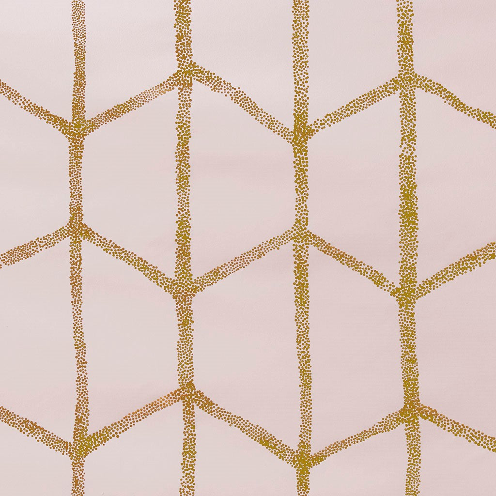 Raina Total Blackout Metallic Print Grommet Top Curtain