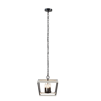 Adele Farmhouse Metal Pendant - White/Black