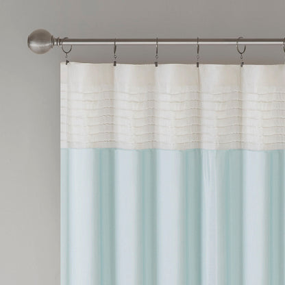Amherst Polyoni Pintuck Curtain Panel - Aqua