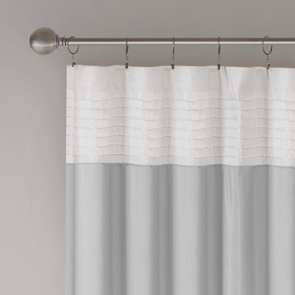 Amherst Polyoni Pintuck Curtain Panel - Grey