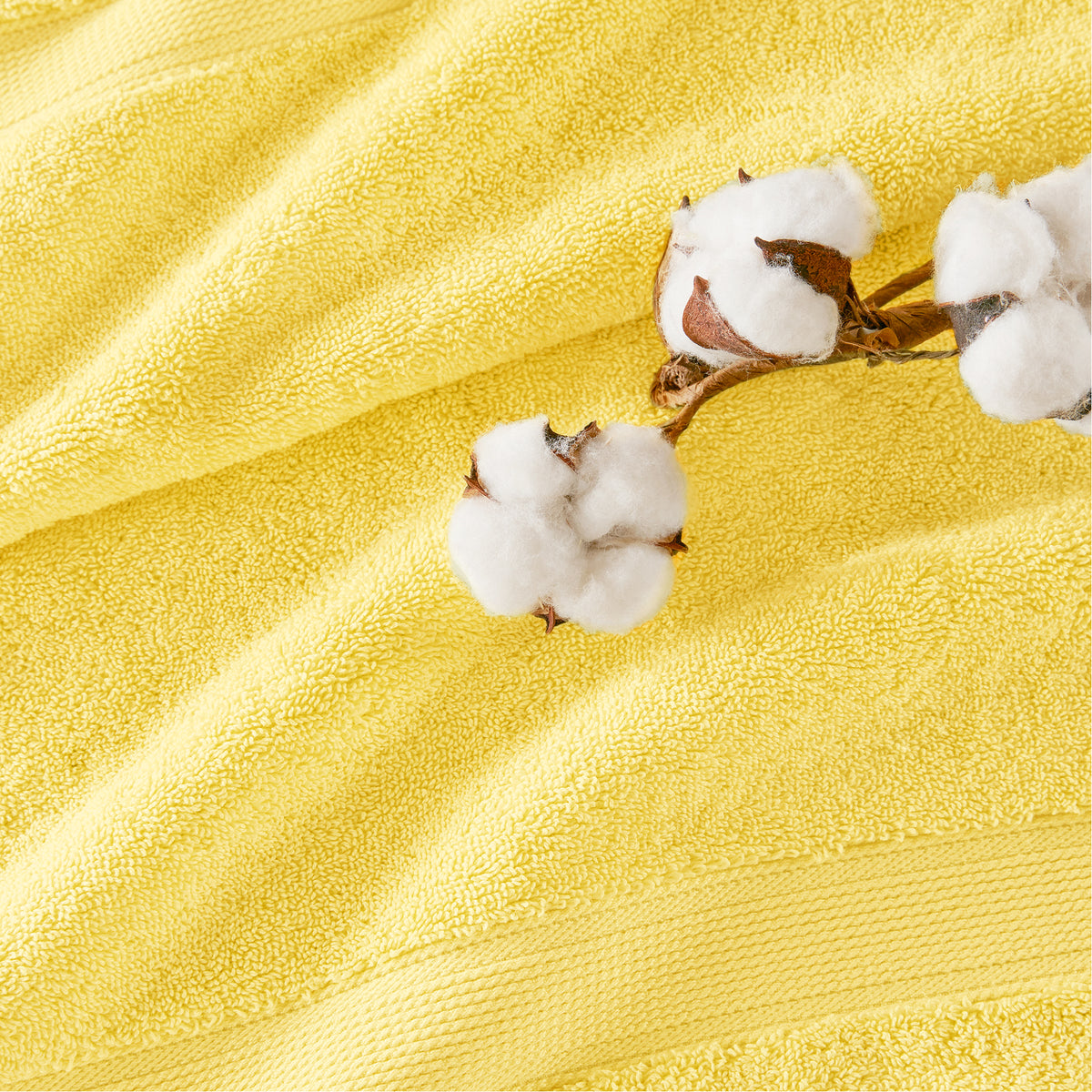 800GSM 100% Cotton 8 Piece Towel Set - Marigold Yellow