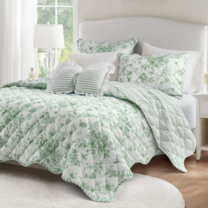 Adele Quilt Set - Green