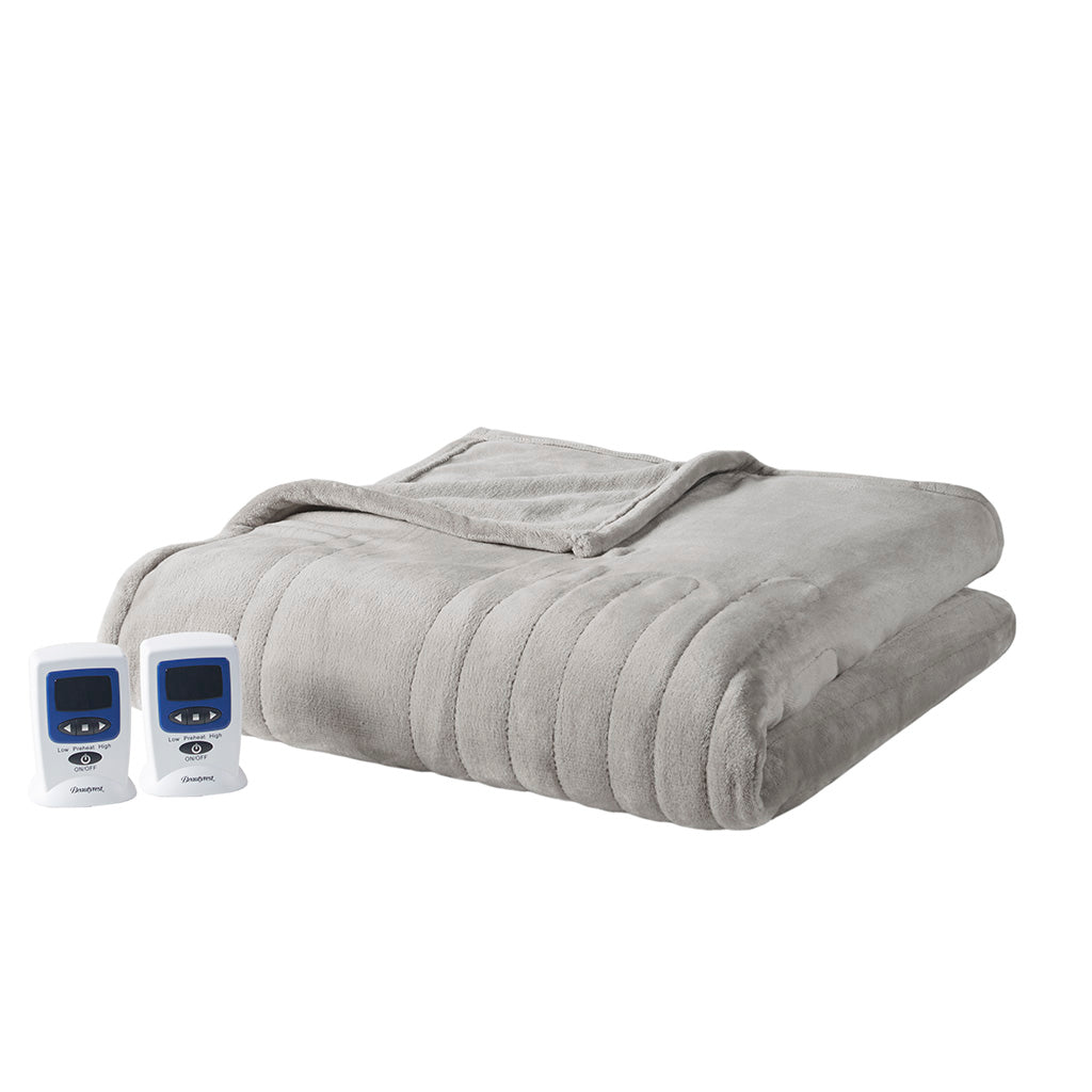 Microplush Heated Blanket with Wifi Technology - Gray