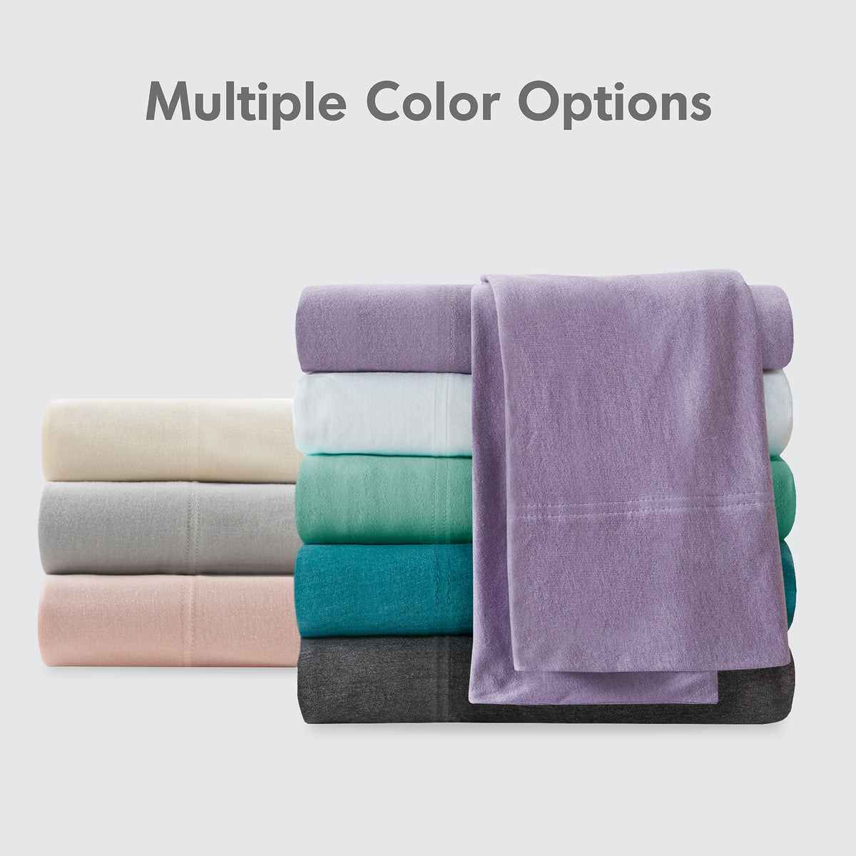 Cotton Blend Jersey Knit All Season Sheet Set - Cream