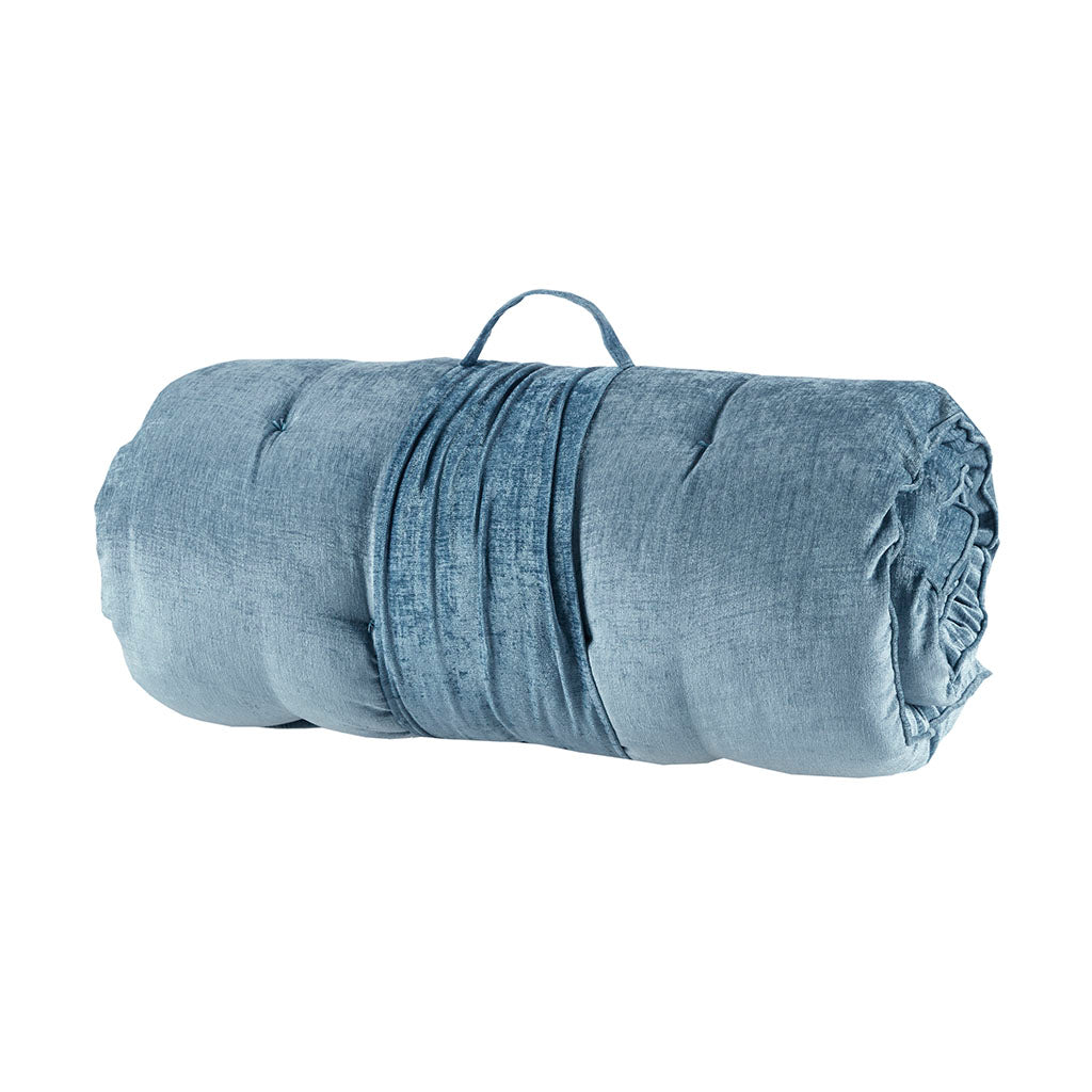 Edelia Poly Chenille Lounge Floor Pillow Cushion - Aqua