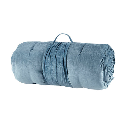 Edelia Poly Chenille Lounge Floor Pillow Cushion - Aqua