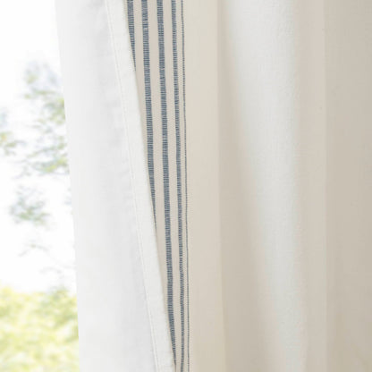 Morgan 2 window panels with 16 rings - White/Blue