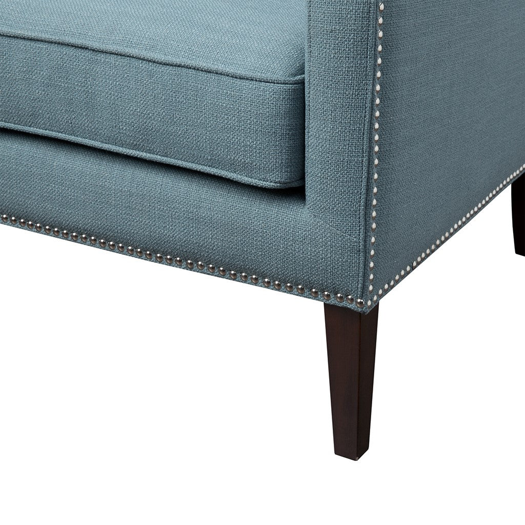 Barton Blue Wing Chair